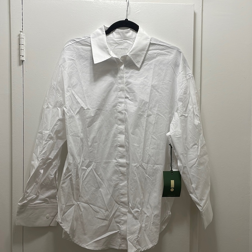 Daily drills oversized button down - NWT